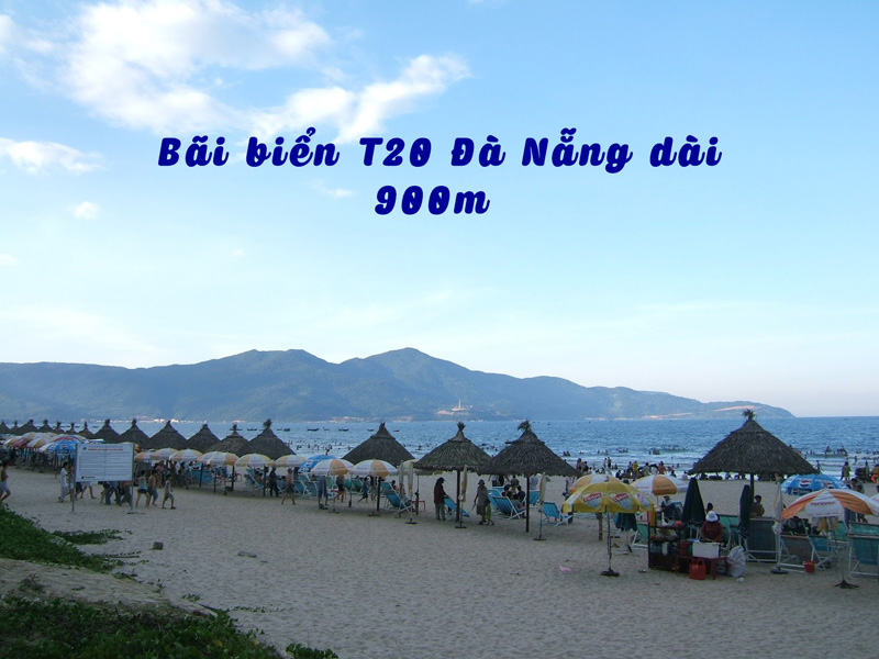 Bãi biển T20 Đà Nẵng dài chưa đến 900m
