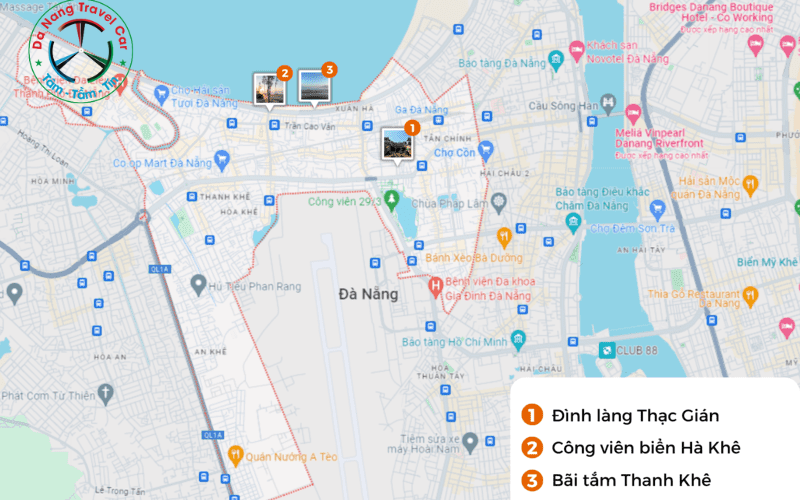 bản đồ du lịch Đà Nẵng