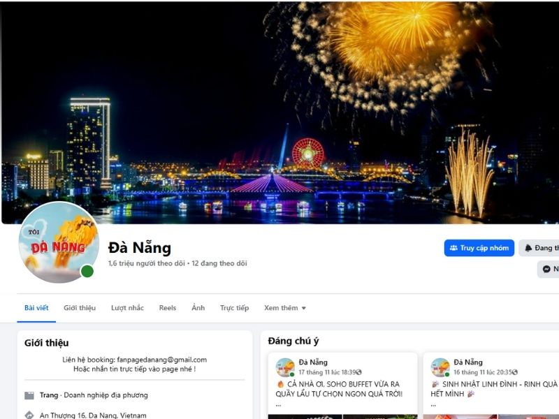 Tổng quan về Fanpage Đà Nẵng