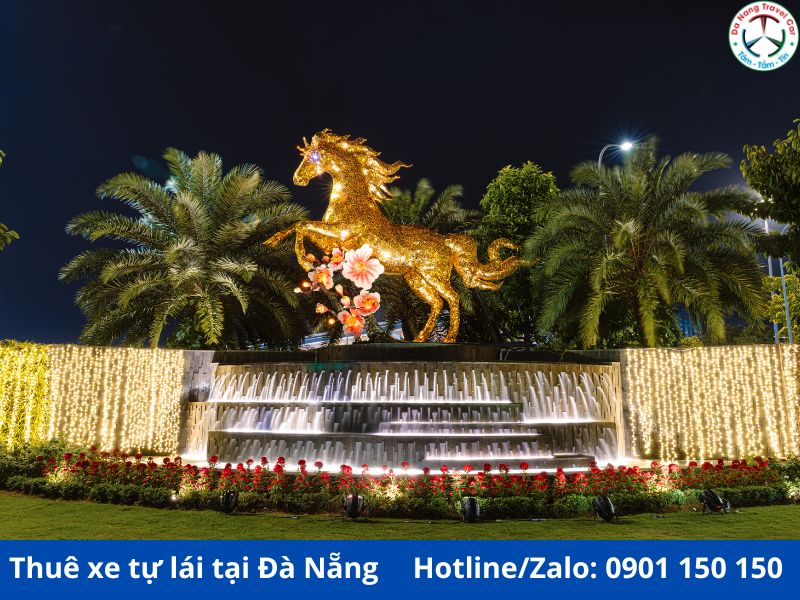 Hướng dẫn đường đi đến khu vực linh vật Ngựa Vàng tại Sân bay Quốc tế Đà Nẵng